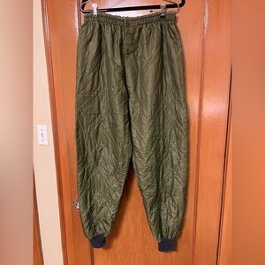 Men's Olive Green Quilted Pants | size m / l / xl